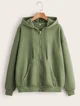 Green Zip Up Hoodie 