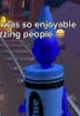 Blue crayon