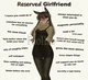 Reserved girlfriend