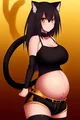 Pregnant cat girl