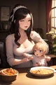 Wife and child