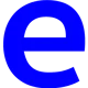 blue letter e