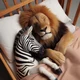 Zebra and lion