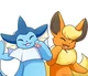 Vaporeon and Flareon