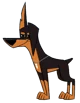 Spike the Doberman