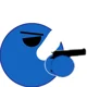 Angry blue