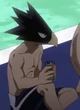 Tokoyami swimming