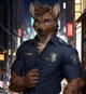 Cop hyena furry