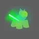 Glow green slime pup