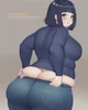 Thicc Girl with jean