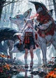 Girl with Wolves