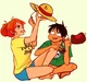 Luffy and nami