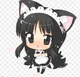 Chibi catgirl maid