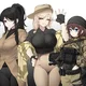 Trio military girl 