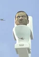 Flying giant toilet