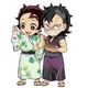 Tanjiro y genya