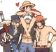 Ace Sabo Law e Luffy