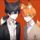 Wolfboy and foxboy