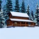 Cabin in the snow