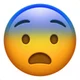 Fearful face emoji