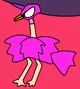 Magenta Unicorn bird