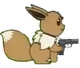 eevee with a GUN