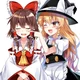 Reimu and marisa