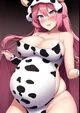 Pregnant cow girl 