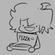 Robert with pizza