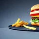 Burger and fries 