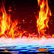 The water is on fire