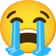 A crying smiley face