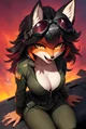 Female furry soldier