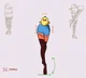 Bird with human legs