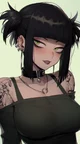 Lazy goth roommate 