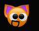 Orange emoji cat