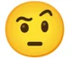 raise eyebrow emoji