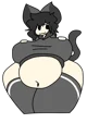 Cat girl w big belly