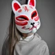 girl in a fox mask