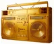 Gold boombox