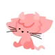 Strawberry pink cat
