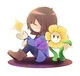Frisk and Flowey