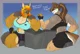 Furry girls at gym