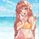 Monika at the beach