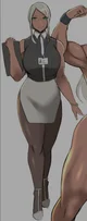 Muscular Office Lady