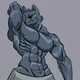 Muscle furry wolf