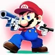 Mario with a gun