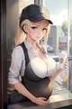 Pregnant Cafe Worker