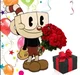 Cuphead con flores