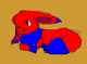 Red and blue Eevee 